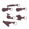7PCS Cowhide Musical Instrument Keychains Mini Guitar Violin Horn Bass
