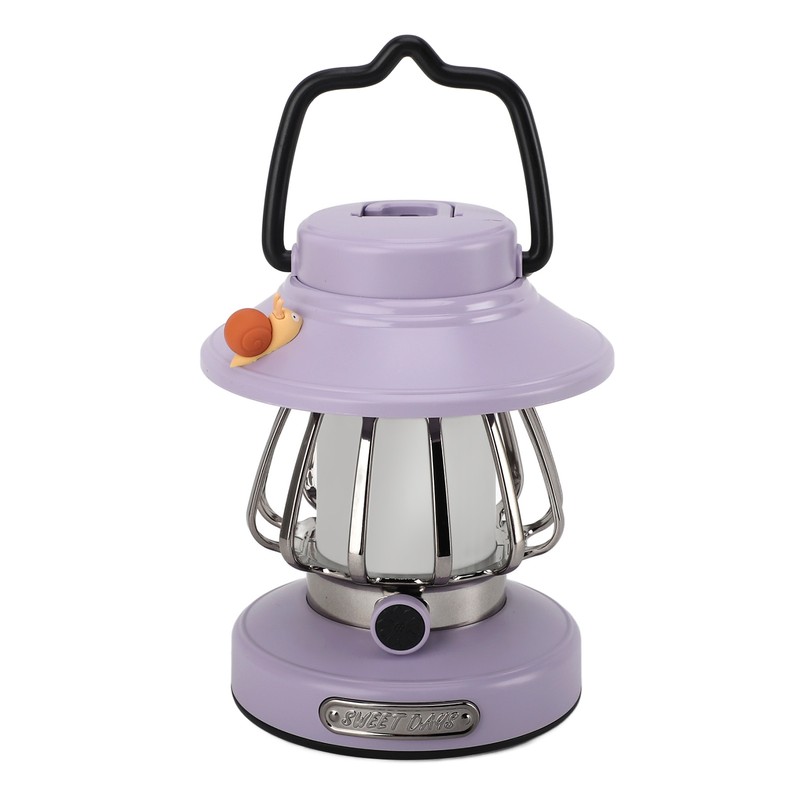 Retro Rechargeable Camping Lantern Infinite Dimming 3 Level Color Temperature