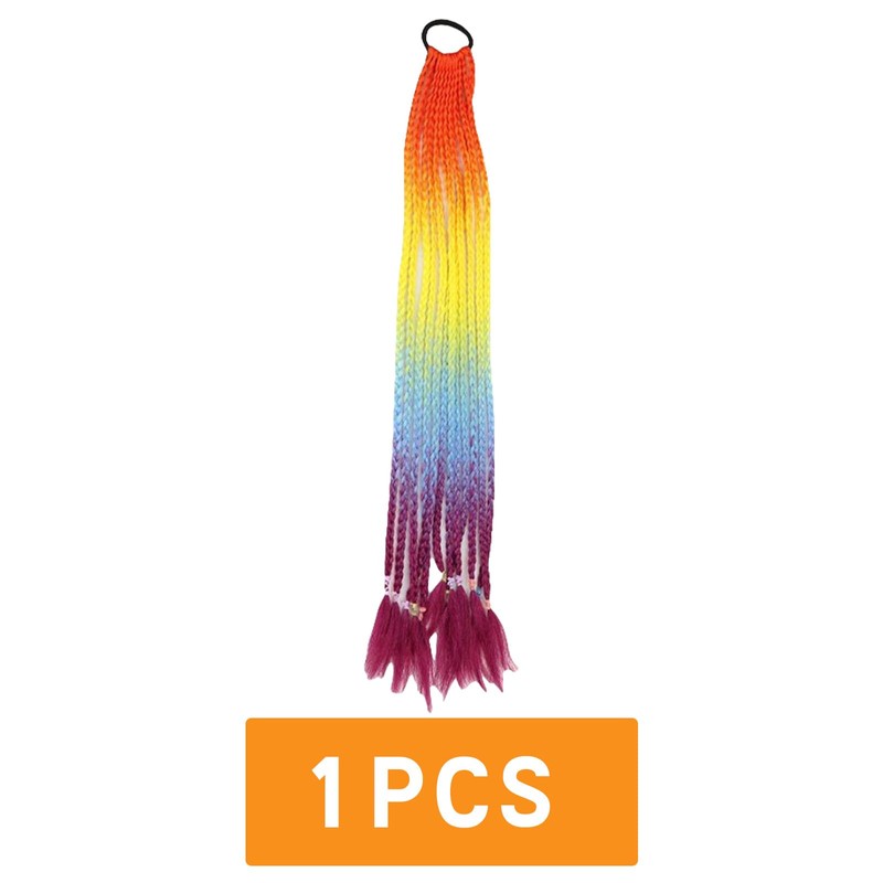 Braiding Hair Extension Plait Hair Extensions Red Yellow and Green