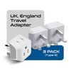 Ceptics UK Travel Plug Adapter, 2 in 1 Type G