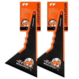 WRAPXPERT Window Tint Squeegee Triangle Squeegee Corner Card Long Handle Window Film Scraper Edge Tool for Window Tinting, Vinyl Wrap, PPF Installation, 2 Pack, Medium Long Handle