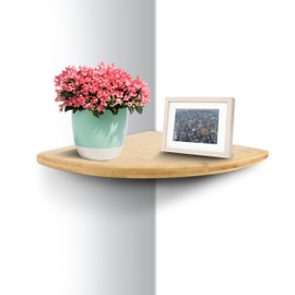 Gugxiom Corner Wall Shelf, Wooden Floating Corner Shelf, Wall Shelf, Floating Corner Shelves, Corner Shelves for Bedroom, Bathroom (8.7 Inch)