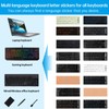 Russian Keyboard Stickers[5 in 1],Cyrillic Keyboard Letter Replacement Sticker Black