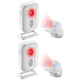 Greencycle 2Pack Wireless Motion Sensor Door Chime, Motion Sensor Bell for Door Entrance, Store Entrance Alert Bell Bed Alarm for Elderly Dementia Patients (918Ft Range, 36 Tunes, 4 Level Volume)