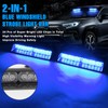 Afurkuot 2-in-1 Blue LED Warning Dash Windshield Strobe Lights, 26