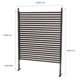 Metal Privacy Screen Freestanding Fence Panels with Stand Portable Divider Screen Outdoor Privacy Screens for Patio, Garden, Backyard