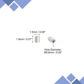 uxcell 1400Pcs Glass Bugle Beads, 1.9x1.5mm Tube Mini Loose Glass Seed Spacer Bead for DIY Earrings Necklaces Bracelets Jewelry Making (Silver Tone)