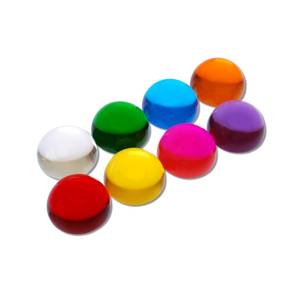 TickiT Perception Semispheres - Set of 8 Colors - Transparent Manipulatives for Visual Sensory Play - Observe Light and Color-Mixing - Light Panel Accessory
