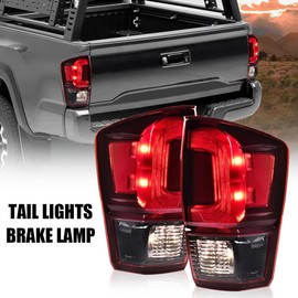 DOTCOM Rear Tail Lights Turn Signal Lamp w/Bulbs, Compatible with Toyota Tacoma All Models 2016-2023,TO2800201 TO2801201 Left Driver Side And Right Passenger Side