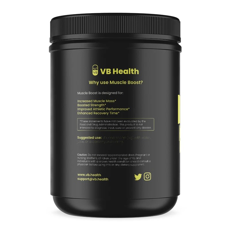 VB Health Muscle Boost: Pure Creatine Monohydrate - No Fillers