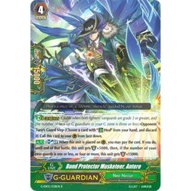 Bushiroad Bond Protector Musketeer, Antero - G-EB02/038EN - R - G Extra Booster 2: The Awakening Zoo