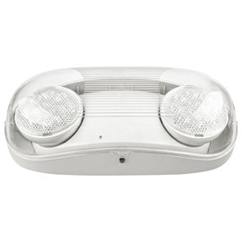 Outdoor Emergency Light with Battery Backup, Exterior Lights with Battery Backup, Wet Location, LED Egress Lights, Exterior Two Adjustable Heads Emergency Lighting Fixture,120/277V, UL Listed (1 Pack)