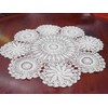 Damanni Cotton Handmade Crochet Lace Tablecloth Doilies Doily,Round,White,27 Inch