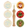 Punch Needle Embroidery with Needle Threaders Tools 2pcs, Wooden Handle