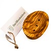 das Olivenholzbrett Olive Wood Soap Dish, Oval 11.5 cm, Handmade,