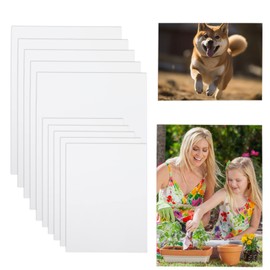 GEKIXUTP 10 piezas de metal para sublimación, 6 x 8 x 0,45 mm y 4 x 6 x 0,45 mm, aluminio para fotos en blanco, marco de póster de sublimación de pared de metal (blanco)