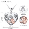 Sterling Silver Mother Daughter Heart Locket Necklace That Holds Pictures