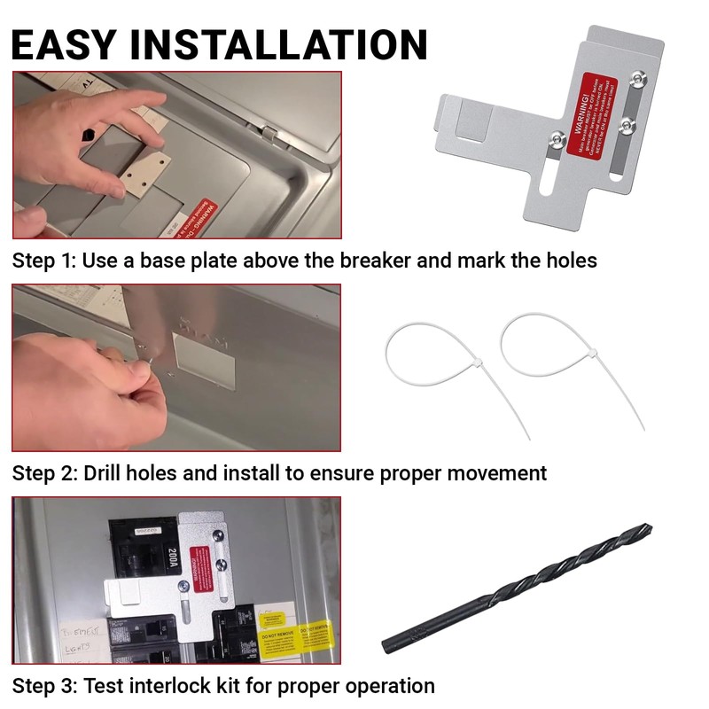 Generator Interlock kit for Siemens or Murray 150 Amp or