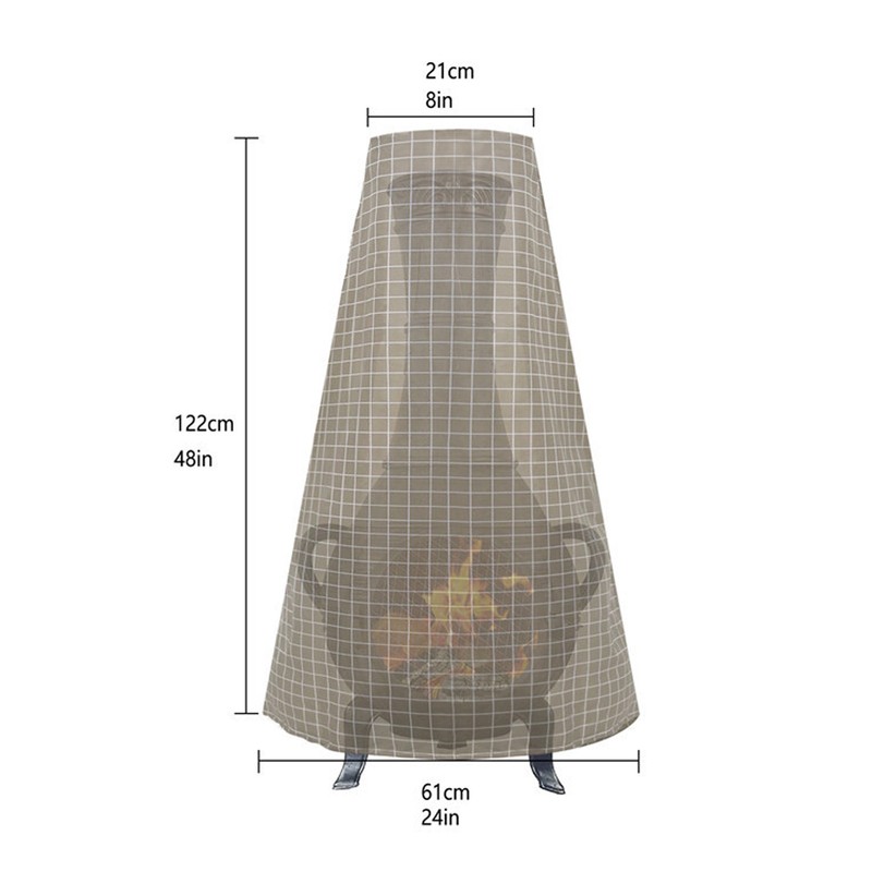 Chiminea Covers Waterproof Dust Prevention 210D Oxford Cloth Patio Chiminea