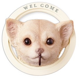 Kishima KH-61245 Gardening Entrance Object Miscellaneous Goods Wall Hook Decoration, Stylish, Natural, Dog, Off-White, One Size