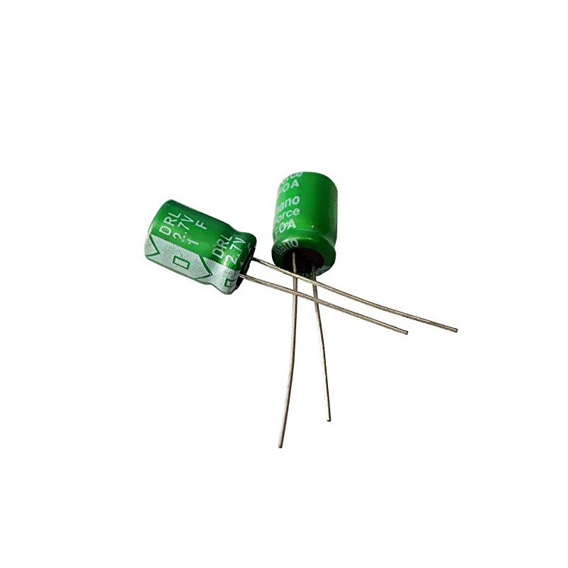 PoiLee 5 Pcs Super Capacitor 2.7V 1F 8x12mm Farad Capacitance