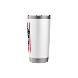 US American Flag Live to Ride Vintage Retro Motorcycle Biker Stainless Steel Insulated Tumbler