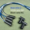 Gebildet 4 Sets Black Magnetic Switch Wiring NO/NC Door Installation