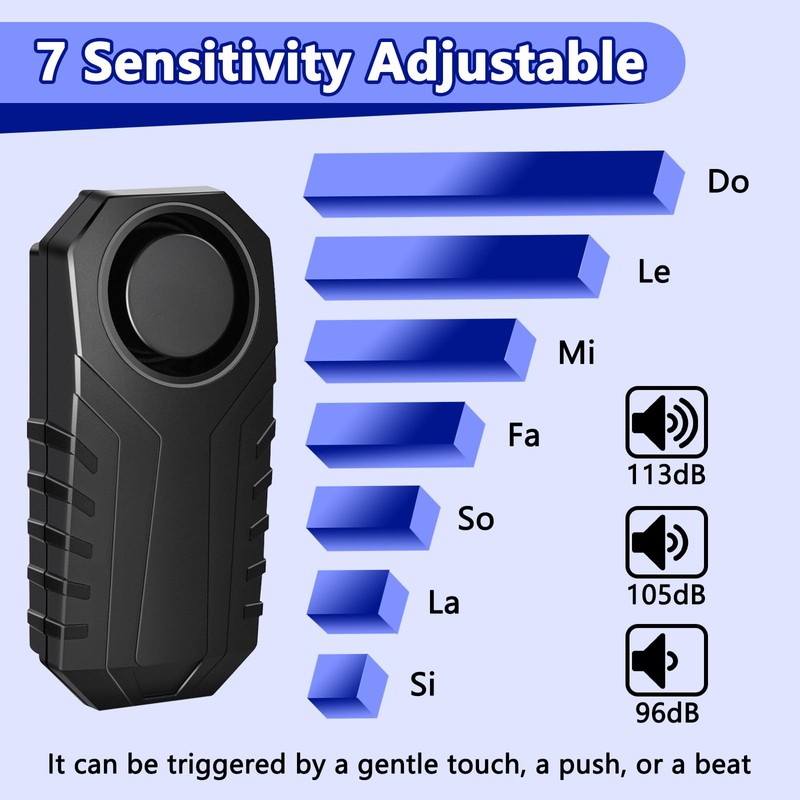 KCMYTONER Bike Alarm 6Pcs, Bike Alarms for Ebikes, Alarm for