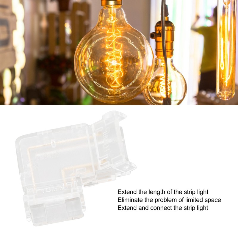 8pcs LED Strip Light Connector Professional Transparent 3Pin L Shaped