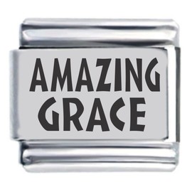 Amazing Grace Laser Italian Charm