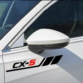 Body Sticker Mazda CX-5 Fender Universal Door Side Rear Glass Side Skirt Emblem Hide Scratch Improve Appearance Cool Unique Decoration Waterproof Heat Resistant (Black)