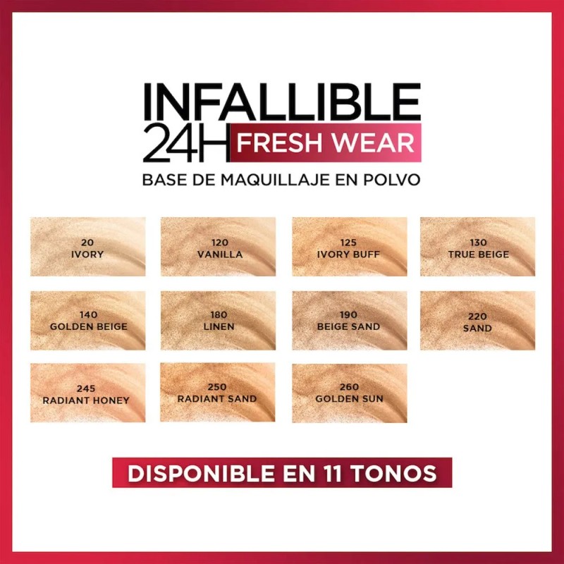 Base En Polvo L´oréal Paris Compacto Infallible Freshwear 9g