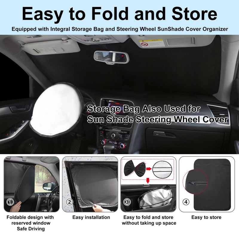 TINGLU Window Shades for Ford Maverick 2022-2024 2025 Accessories Car
