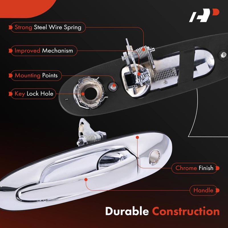 A-Premium Front Left Driver Side Exterior Door Handle with Keyhole