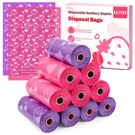 150Pcs Sanitary Napkin Disposal Bags, Luxiv Pink Disposable Sanitary Bag Personal Care Disposal for Tampons Trash Bag, Disposable Mini Bags for Women Privacy Handling Bag Diaper Sack (Pink+Purple)