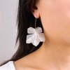 Allereya Boho Flower Petal Dangle Earrings Acrylic Flower Earrings Pink