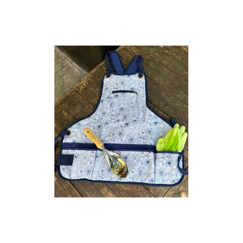Garden Works Ironwood Tools Garden Apron, 9.65-inch Height, Floral Pattern,