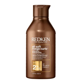 REDKEN-Shampoo All Soft Mega Curls de Redken |Shampoo para nutrir rizos y ondas severamente secos | Desenreda, repone y nutre rizos | Formulado con Nourishing Complex y Aloe Vera | 300 ml