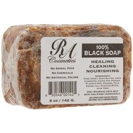 RA COSMETICS 100% Black Facial Soap Natural Healing Cleansing Bar