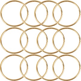 12Pcs Macrame Hoops Ring, BetterJonny 5 Inch Metal Craft Rings Hoops Gold Dream Catcher Rings Wreath Hoop Rings for Home Decorations DIY Crafts and Wall Hanging Crafts
