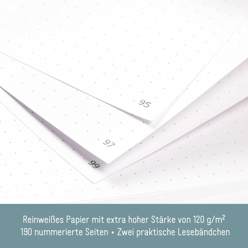 paper&you® Premium Journal Dotted A5 Notebook Dotted 120 g/m² Thick