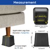 MixDora 4x 3 inch PP Bed Chair Risers Feet Leg