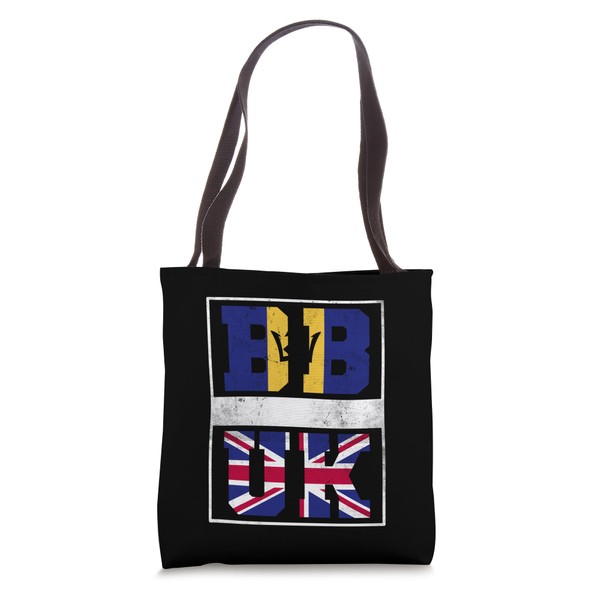 Barbados and Britain Mix Heritage British Barbadian Roots Tote Bag