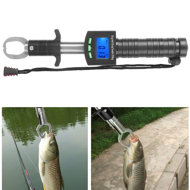 Digital Scale Fishing Grip Stainless Steel Fish Lip Grabber Electronic