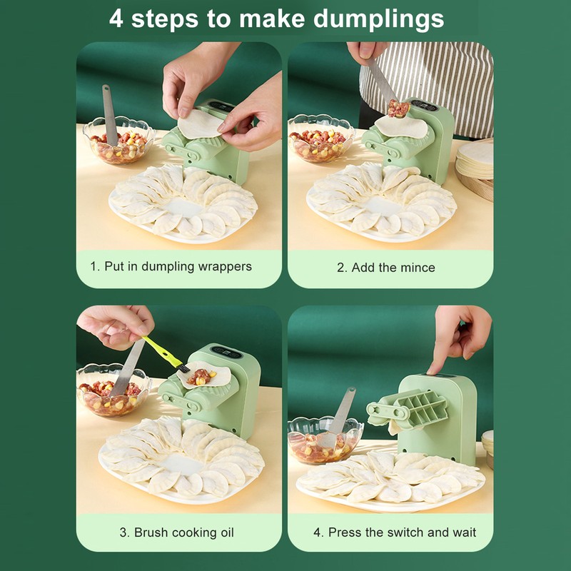 Electric Dumpling Maker Machine Automatic Easy Dumpling Machine with Spoon