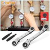 gohantee Hvac Service Wrench Tools Air Conditioner Valve Ratchet Wrench