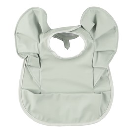 enne. Waterproof Apron, Sleeveless, Ruffle, Nursery, Bib, Large, Girls, School Entrance Preparation, Baby, Baby Shower Gift, green (olive green), Free size