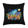 Layla Mallorca Party Song Ballerman Beach Fan Throw Pillow