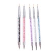 Set of 5 Double Ended Brushes for Nail Art Design,