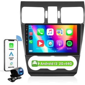 UNITOPSCI 2G+64G Android 13 Car Stereo for Subaru Forester WRX Impreza 2015-2018 Apple CarPlay Android Auto Upgrade Radio 9 Inch Touchscreen WiFi GPS Navi Bluetooth FM/RDS HiFi SWC+Backup Camera